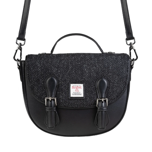 Cobble Satchel (Black Herringbone)