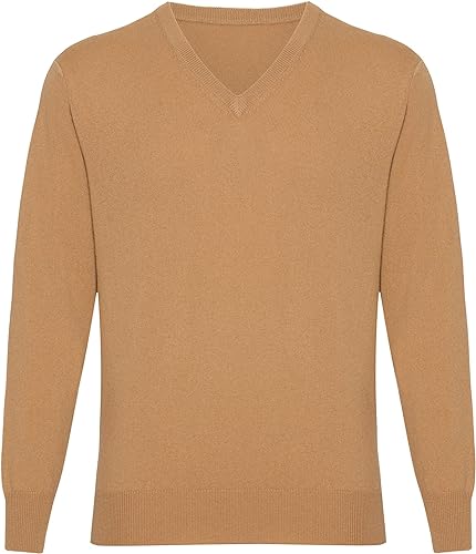 Lona Scott Cashmere V Neck Camel | Men's Gift