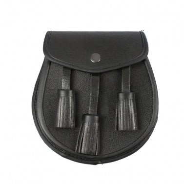Gents Black Half Dress Real Leather Sporran