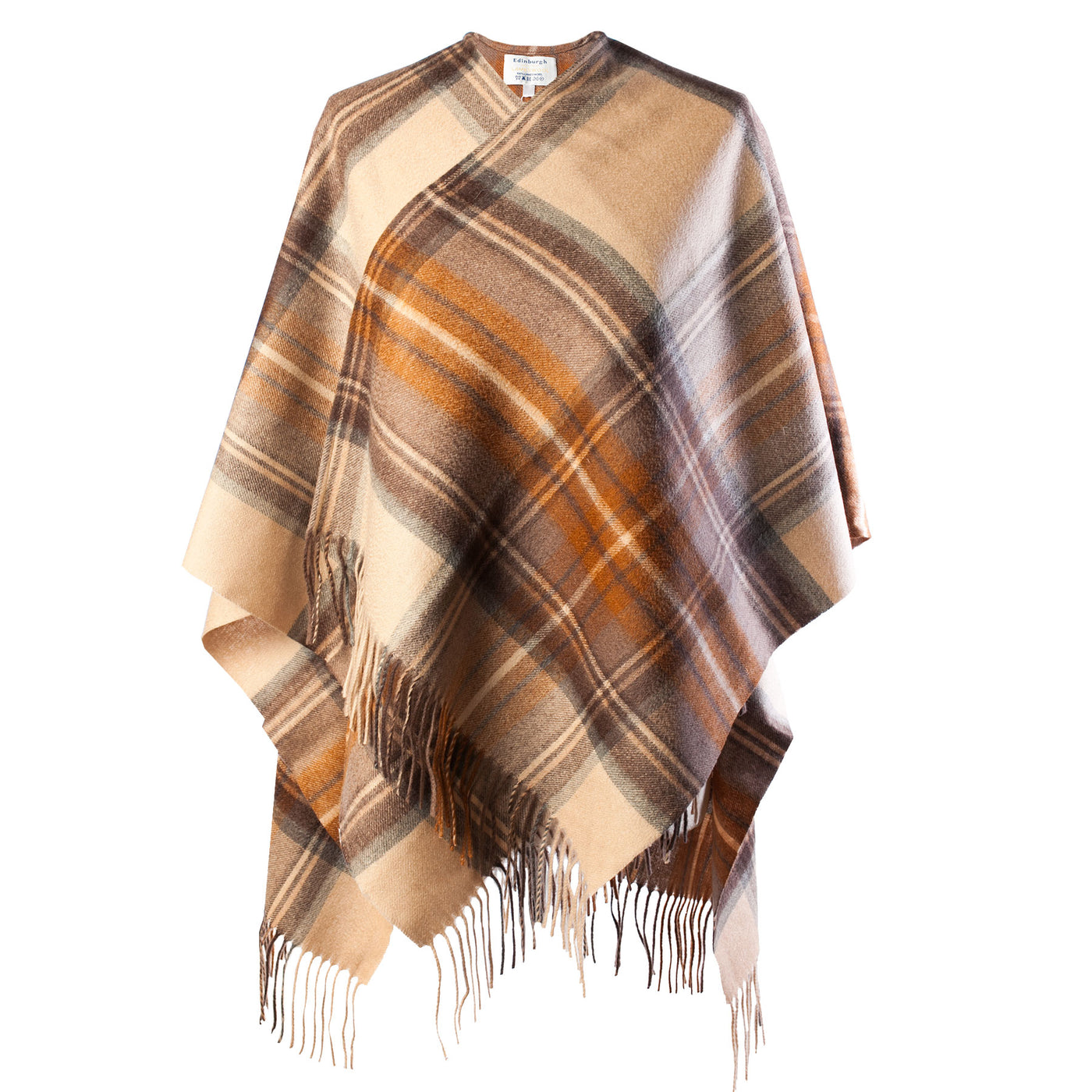 100% Lambswool Mini Cape Dress (Stewart Natural)