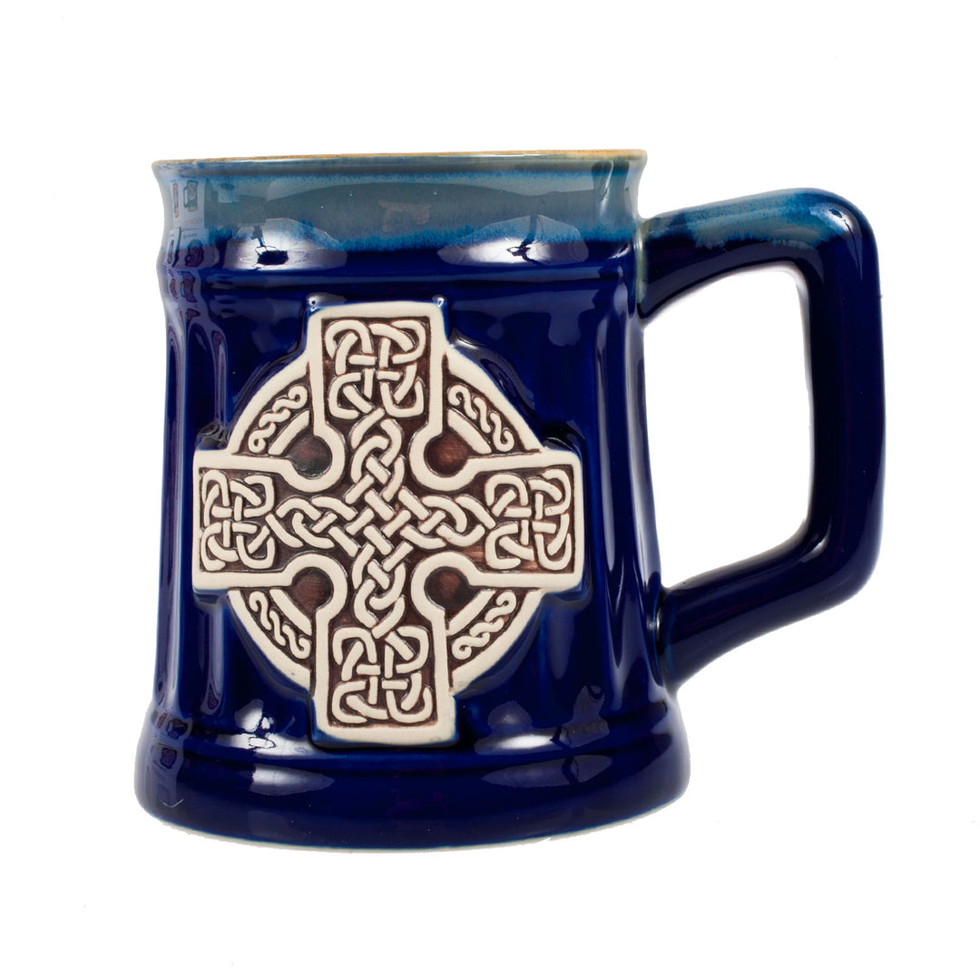 Celtic Stoneware Mug (Blue)