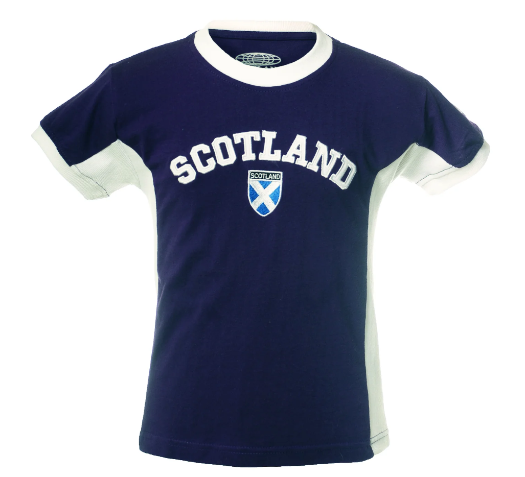 Kids Scotland No 9 T/Shirt (Navy)