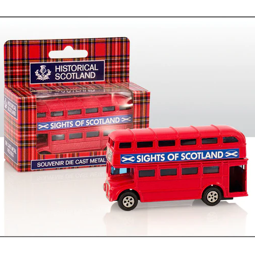 Red Double Decker Metal Bus
