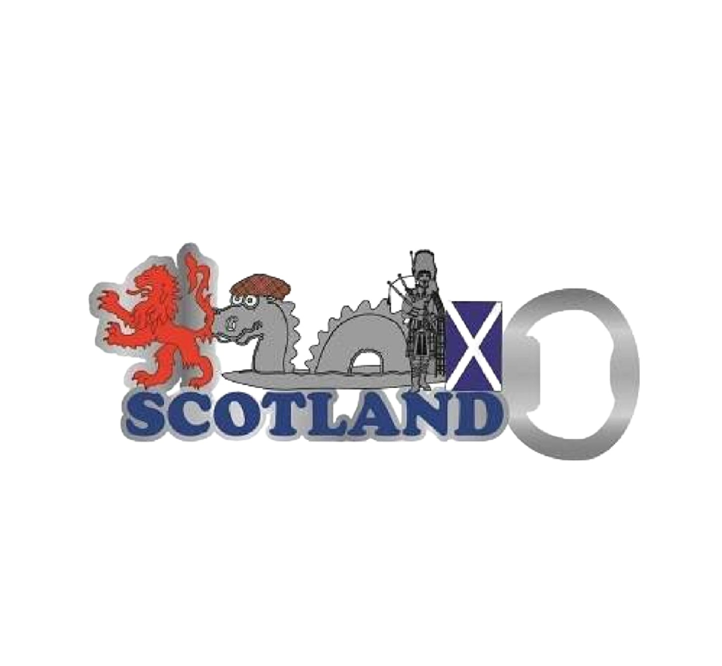 Metal Bottle Opener Magnet - Lion/Nessie/Pip