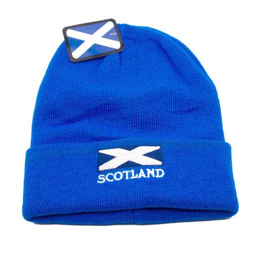 Saltire Scotland Ski Hat (Royal Blue)