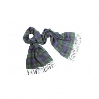 100% Cashmere Black Watch Tartan Scarf