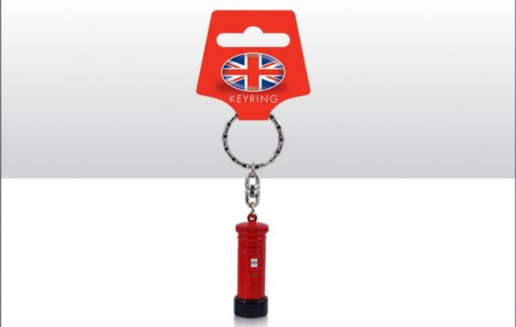 Post Boxes Keyrings (Tartan Headercard)