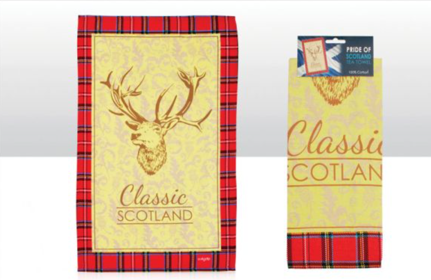 Classic Scotland Stag Tea Towel