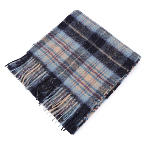 Edinburgh 100% Cashmere Scarf (Mackellar Mix Navy)