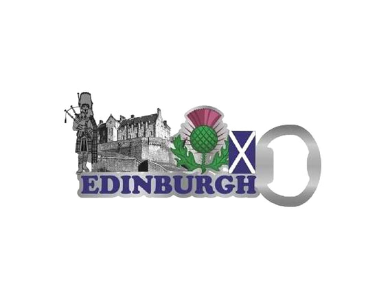 Metal Bottle Opener Magnet - Edinburgh