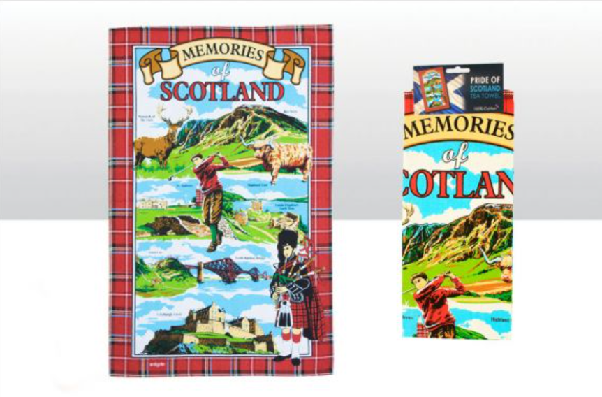 Memories of Scotland Tea Towel