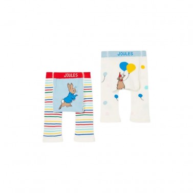 Joules Baby Lively 2 Pack Leggings in Bunny Bee