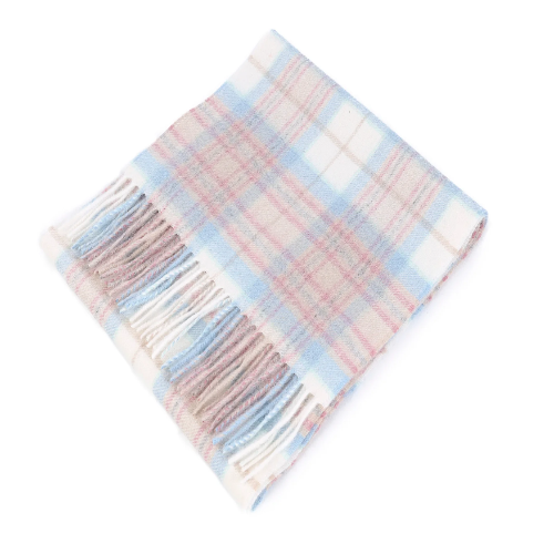 Edinburgh 100% Cashmere Scarf (Mackellar Mix White)