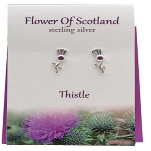 Flower Of Scotland Thistle Studs