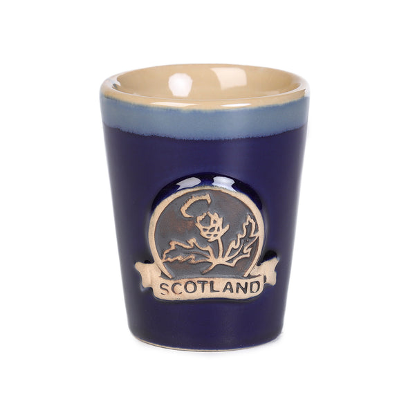 Thistle Shot Glass Stoneware (Blue)