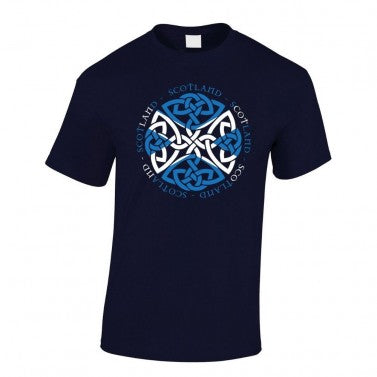 Insignia Mens Saltire Celtic Circle T-Shirt In Navy
