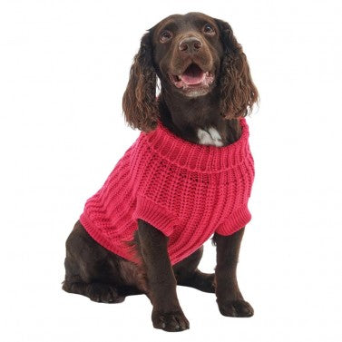 Barbour Saltburn Dog Jumper in Pink Dahlia