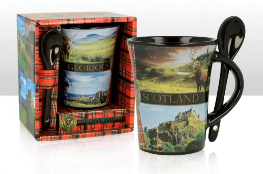 Glorious Scotland Mug and Spoon Set