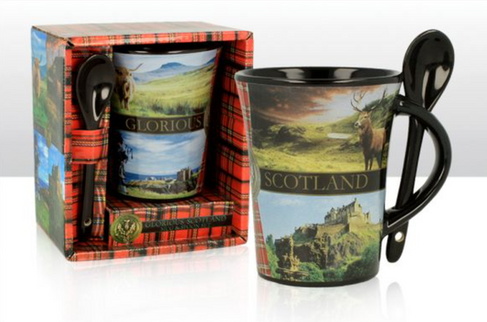 Glorious Scotland Mug and Spoon Set