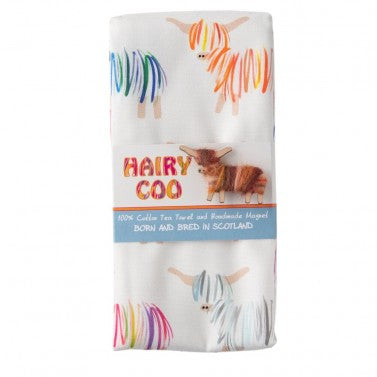 Hairy Coo Highland Cow Tea Towel