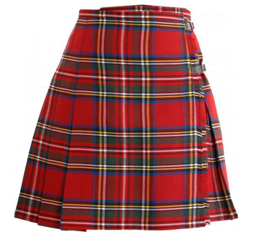 Ladies Deluxe Tartan Kilted Skirt (Stewart Royal)