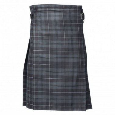 Mens Grey Granite Tartan 8 Yard Kilt – Traditional Scottish Highland Dress