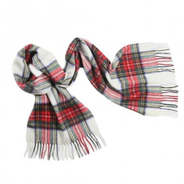 100% Cashmere Dress Stewart Tartan Scarf