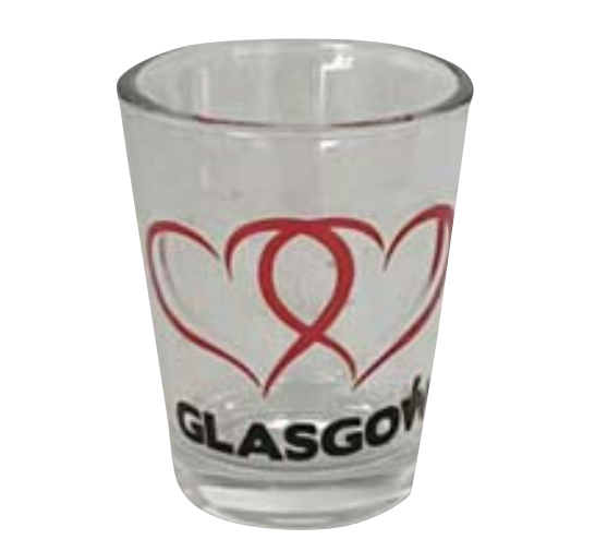 Hearts Glasglow Shot Glass