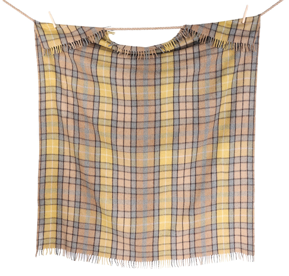100% Lambswool Blanket Throw (Buchanan Natural)
