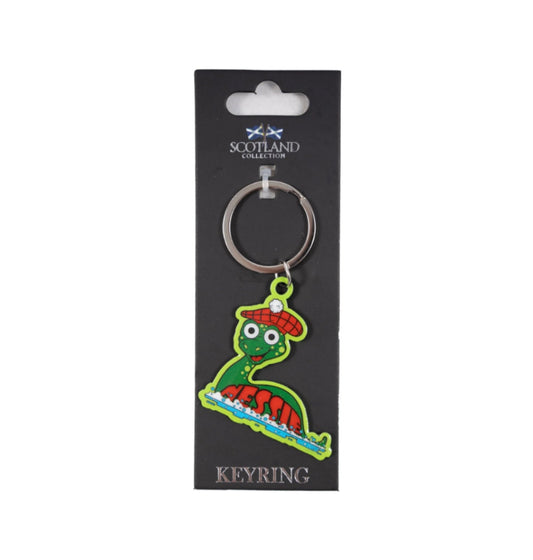 Nessie Coloured Metal Keyring