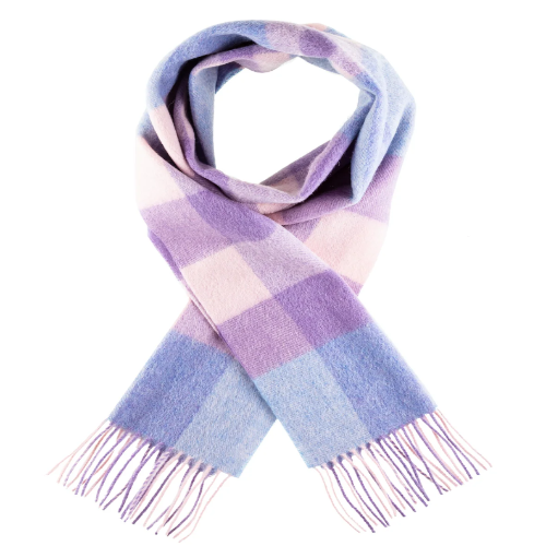Edinburgh 100% Lambswool Scarf (Bursted Lavender/Pink)