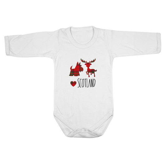 Baby Long Sleeve Bodysuit (White)