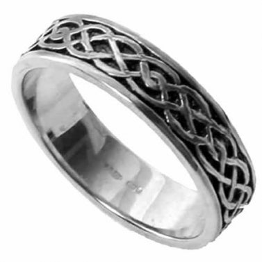 Jonathan Lynne Silver Celtic Twist Wedding Ring Various Sizes