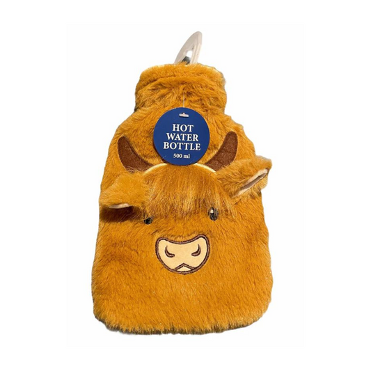 Hairy Highland Cow Hot Water Bottle (500ml)